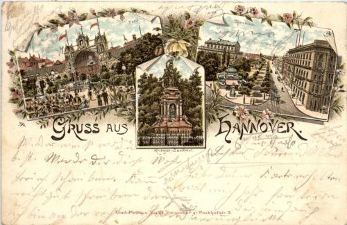 Gruss aus Hannover - Litho