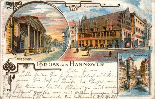 Gruss aus Hannover - Litho