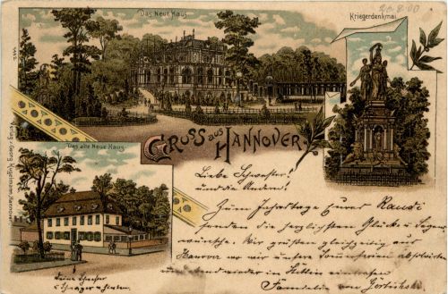 Gruss aus Hannover - Litho