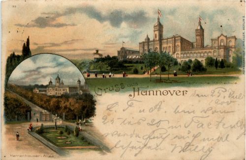 Gruss aus Hannover - Litho
