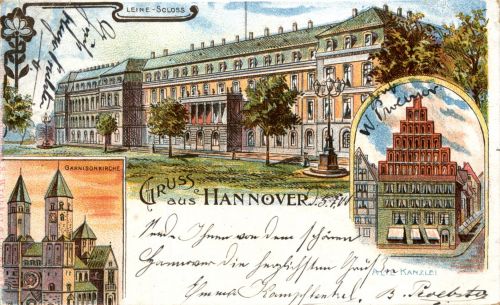 Gruss aus Hannover - Litho