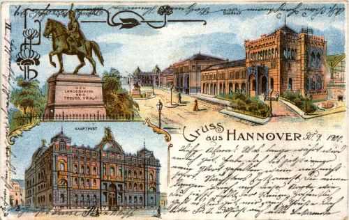 Gruss aus Hannover - Litho