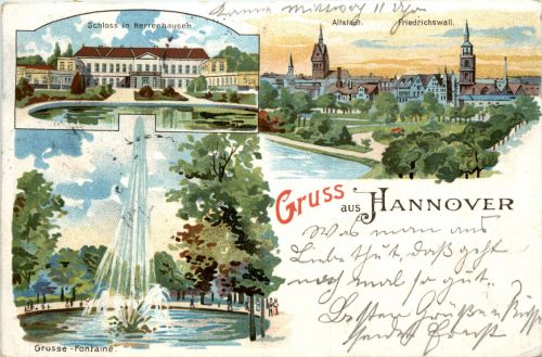 Gruss aus Hannover - Litho