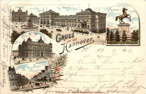 Gruss aus Hannover - Litho