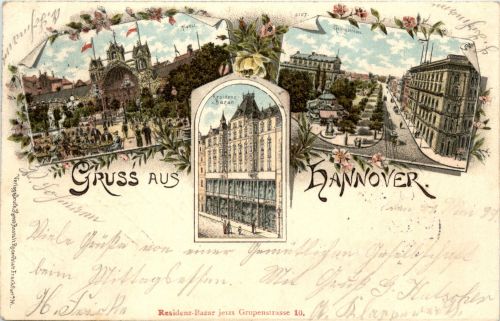 Gruss aus Hannover - Litho