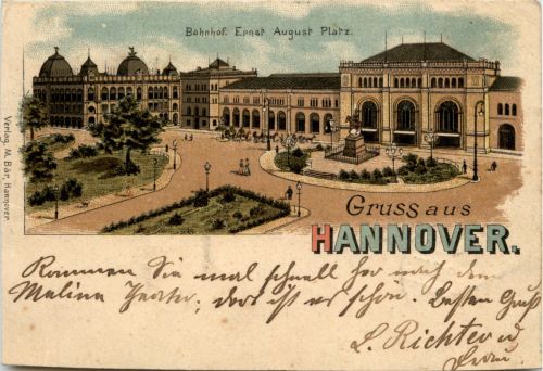 Gruss aus Hannover - Litho