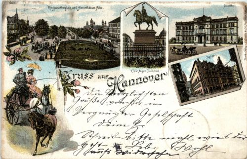 Gruss aus Hannover - Litho