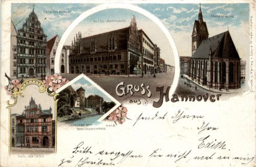 Gruss aus Hannover - Litho