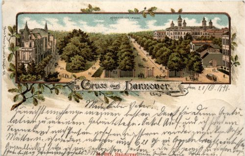 Gruss aus Hannover - Litho