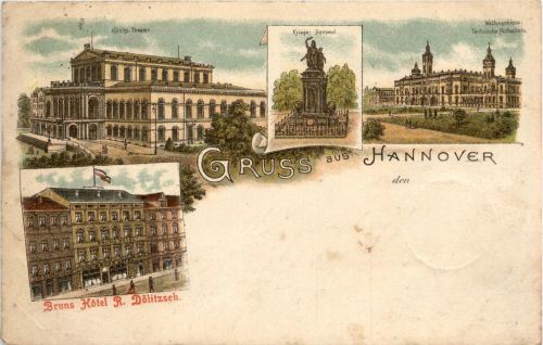 Gruss aus Hannover - Litho
