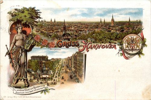 Gruss aus Hannover - Litho