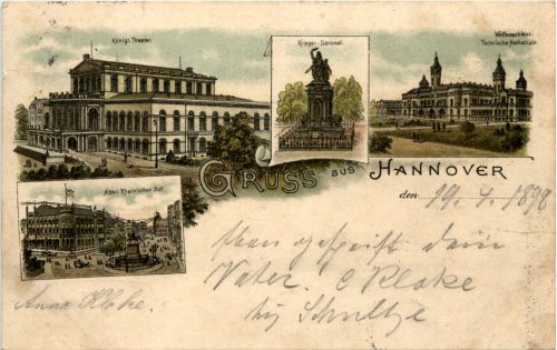 Gruss aus Hannover - Litho