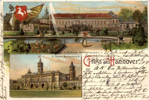 Gruss aus Hannover - Litho
