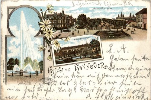 Gruss aus Hannover - Litho