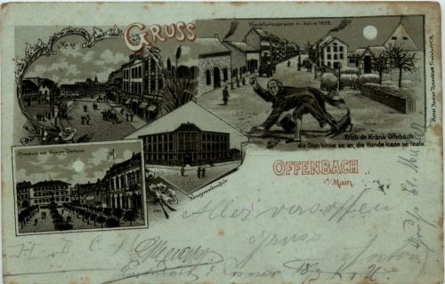 Gruss aus Offenbach - Litho