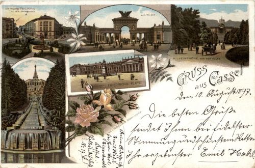Gruss aus Kassel - Litho