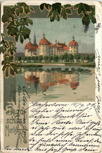Jagdschloss Moritzburg - Litho