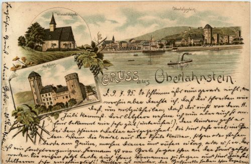 Gruss aus Oberlahnstein - Litho 1895