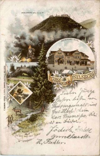 Gruss vom Inselsberg - Litho