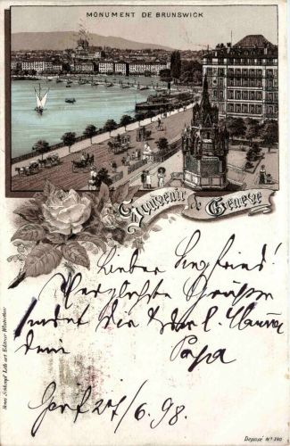 Souvenir de Geneve - Litho