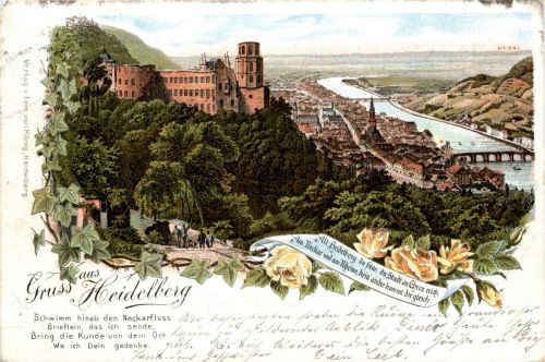 Gruss aus Heidelberg - Litho