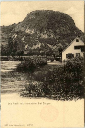 Die Aach mit Hohentwiel bei Singen