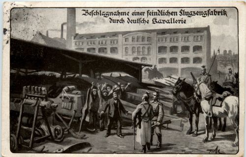 Beschlagnahme einer feindlichen Flugzeugfabrik
