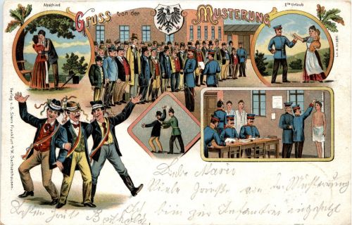 Gruss von der Musterung - Litho