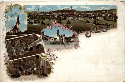 Gruss aus Schleiz - Litho