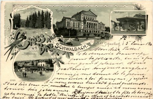 Gruss aus Bad Schwalbach - Litho