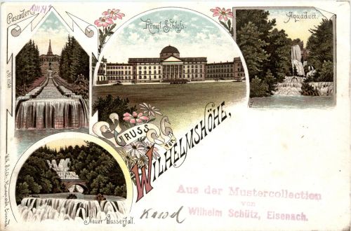 Kassel - Gruss von der Wilhelmshöhe - Litho