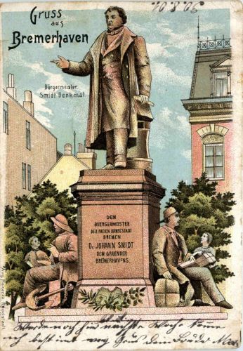 Gruss aus Bremerhaven - Litho