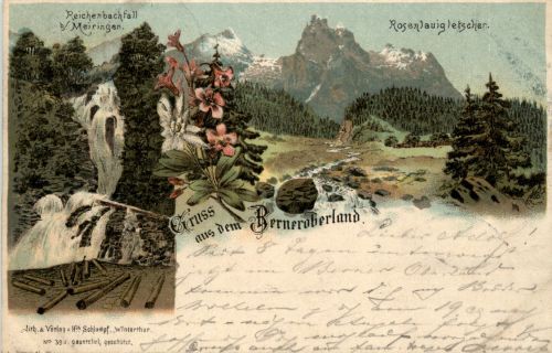 Gruss aus dem Berner Oberland - Litho