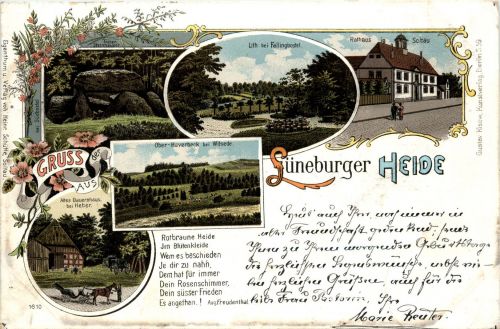 Gruss aus der Lüneberger Heide - Soltau Lith - Litho