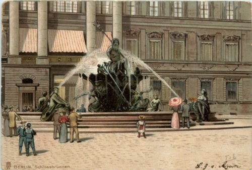 Berlin Schlossbrunnen - Litho