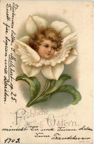 Ostern - Kind in Blume