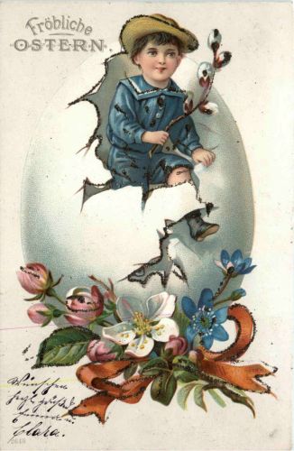 Ostern - Kind mit Ei