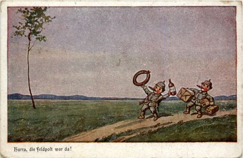 Hurra die Feldpost war da