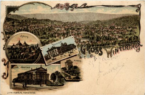 Gruss aus Winterthur - Litho