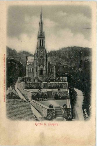 Kirche in Lungern - Prägekarte