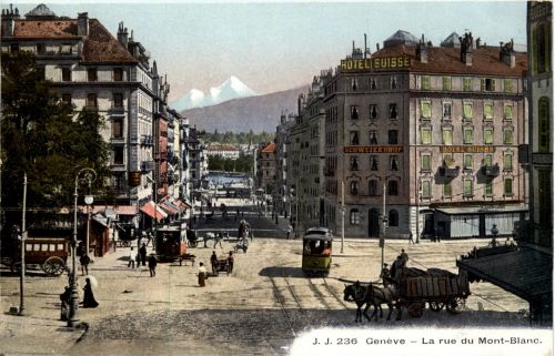 Geneve - La rue du Mont blanc