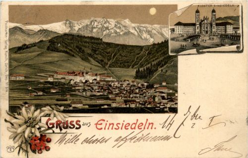 Gruss aus Einsiedeln - Litho