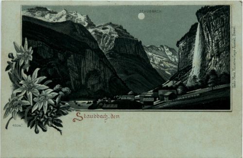 Lauterbrunnen - Staubbach - Litho