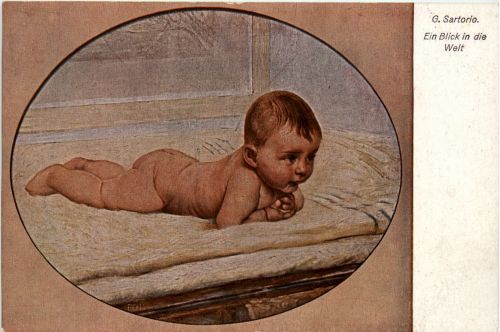 Kind - Künstlerkarte G. Sartorio