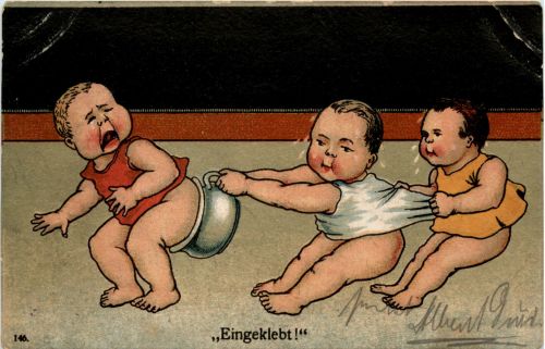 Eingeklebt