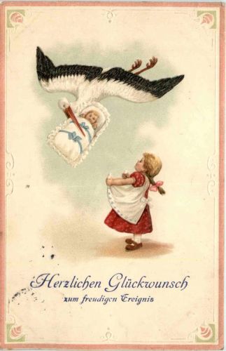 Geburt - Storch