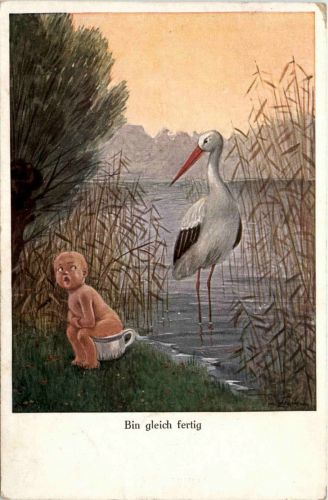 Bin gleich fertig - Storch