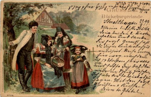 Gruss aus dem Bückeburgerlande - Litho