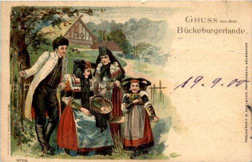 Gruss aus dem Bückeburgerlande - Litho