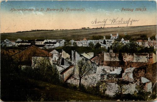St. Marie a Py - Häusertrümmer - Feldpost